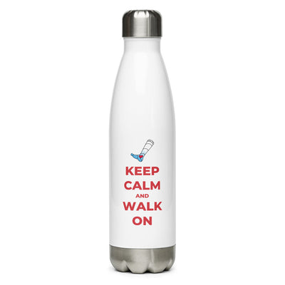 "Keep Calm and Walk On" Stainless Steel Water Bottle